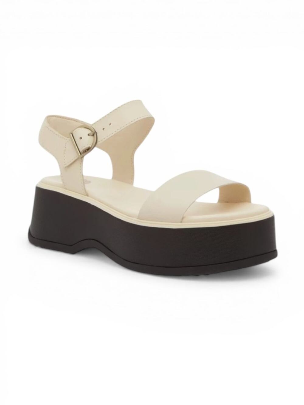 <<Sorel Dayspring Honey White Platform Sandals - 9.5
